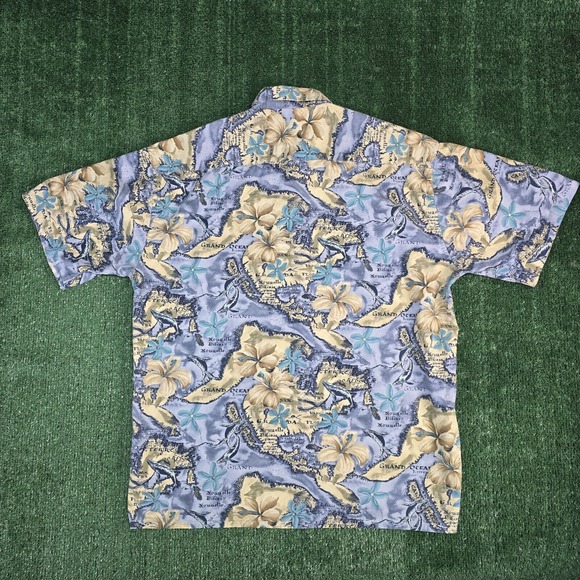 Pierre Cardin Shirt Mens XL Multicolor Hawaiian Floral Short Sleeve Button Up - Picture 5 of 8